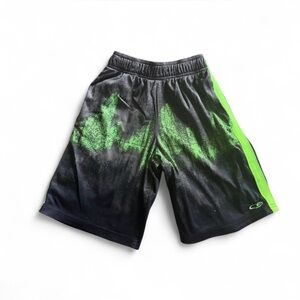 C9 Champion Boys Gray & Neon Green Athletic Shorts - M (8/10)